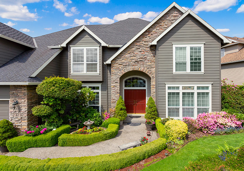 On most homes, the front door is typically where the eye naturally wants to land. When the front entry looks powerful and inviting, the entire property seems more attractive.